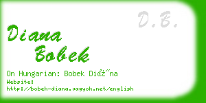 diana bobek business card